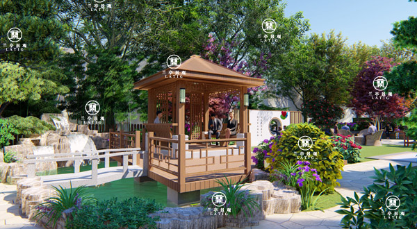 百通香溪庭院別墅景觀設計,青島庭院設計