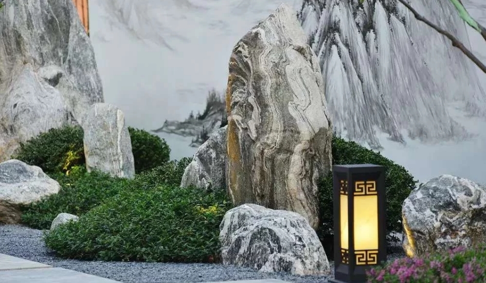 置石，簡直就是園林景觀最大的魅力所在！日照別墅庭院設計